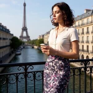 Talbots Petite Floral Pencil Skirt Stretch Cotton Lined Career Work Womens 2P 2